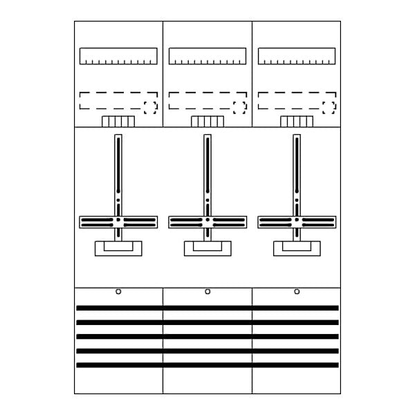 STRIEBEL & JOHN Zählerfeld 7RE 3Z vorverdrahtet DF37B3
